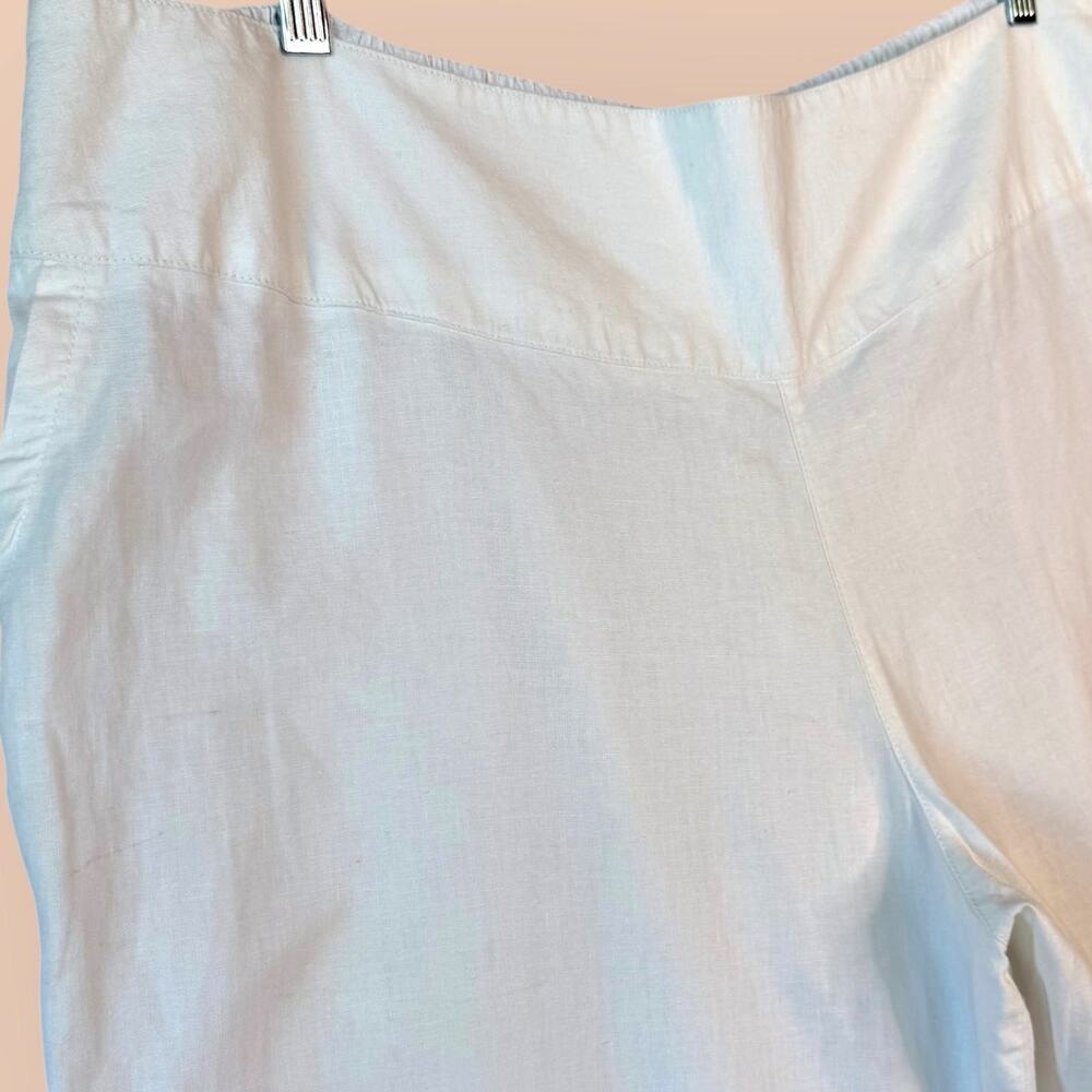 Cato C EST 1946 Linen Blend Wide Leg Pullon Pants Lounge Womens 26/28W White - Picture 6 of 13